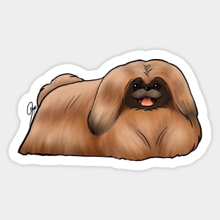 Dog - Pekingese - Red Show Cut Sticker